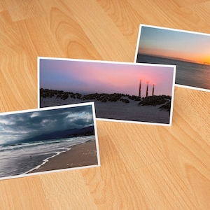 Set of 3, Panoramas, Sea, Ocean, Landscapes, Photography, Blank Handmade Photo Greeting Cards - 4x9 Pano Handmade Photo Cards