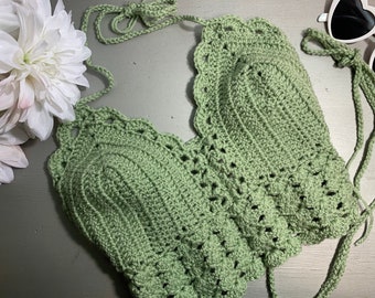 forest green bralette