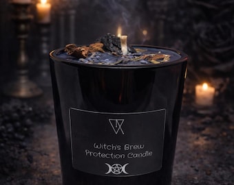 Spellbound Sanctuary: Jumbo Protective Candle for Witches