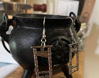 Edgy Execution: Handmade Guillotine Earrings Set