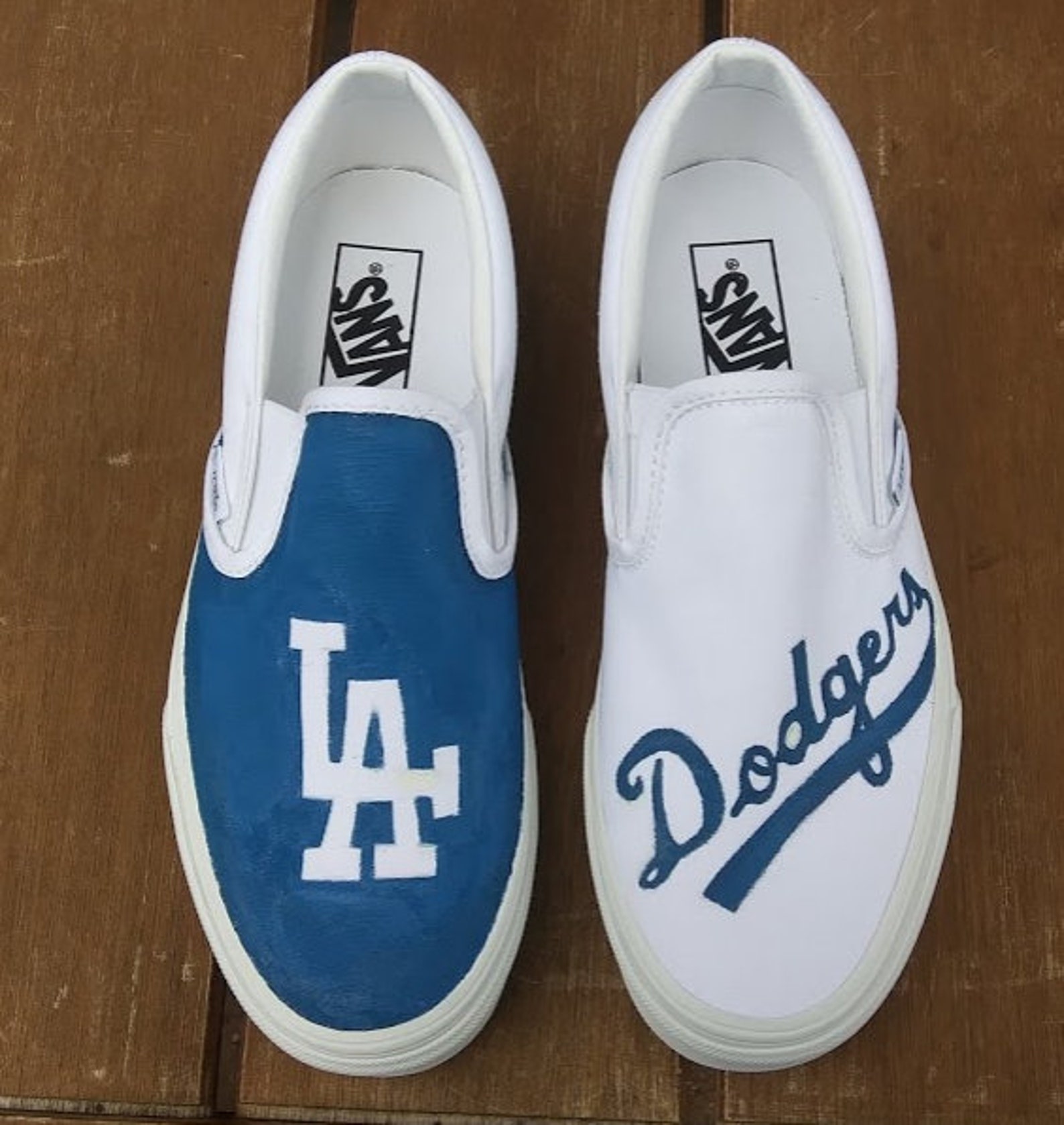 LA Dodgers Vans Etsy