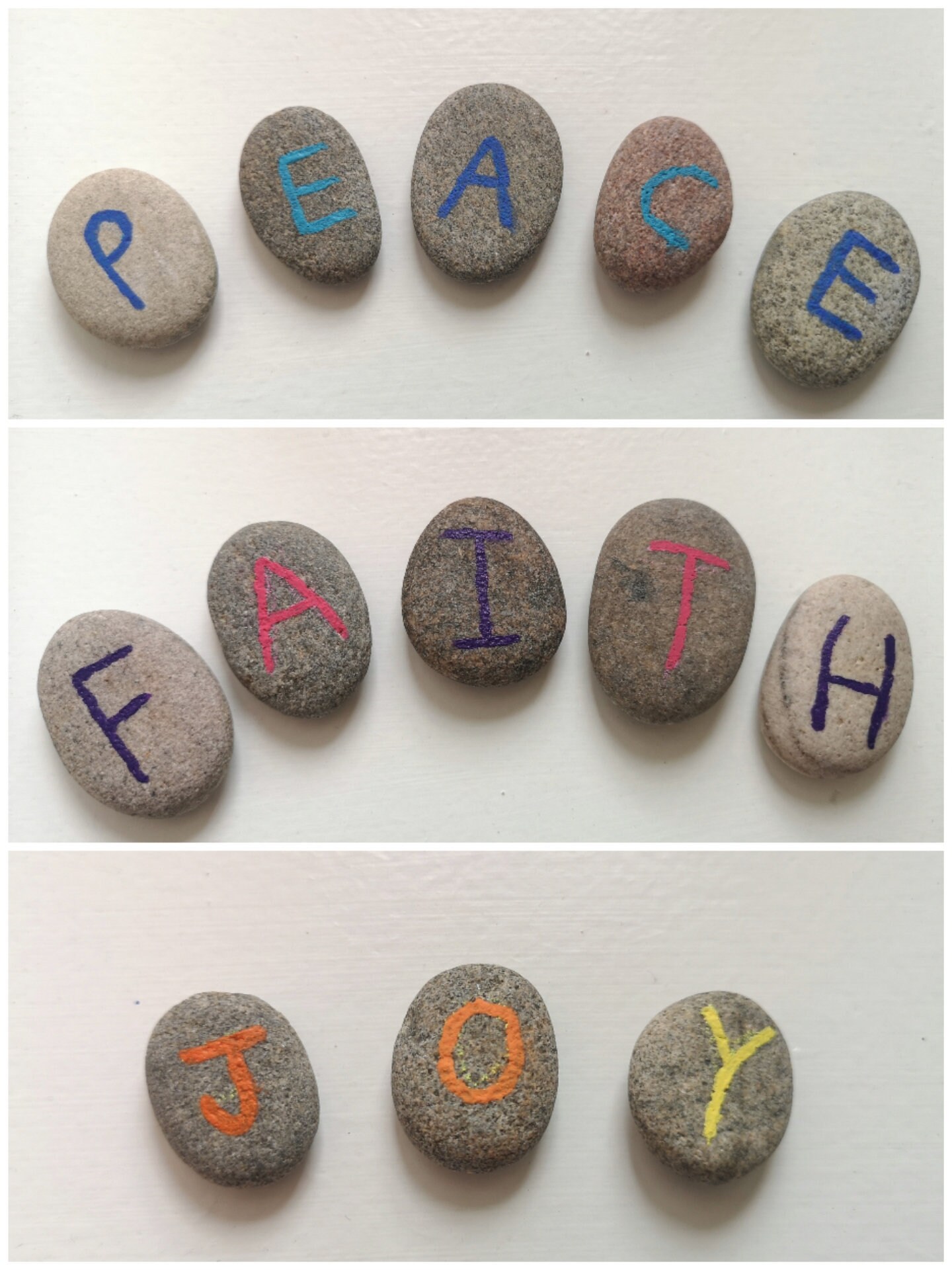 Buy Painted Stones Painted Word Stones Personalised Word Stones Online