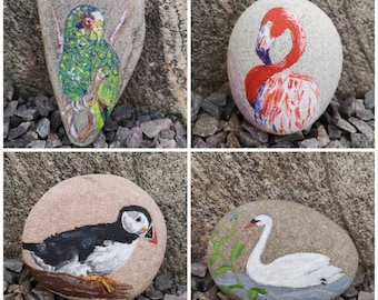 Painted Stones, Painted Rocks, Painted Bird Stones, Painted Bird Rocks, Painted Birds, Bird Stones, Bird Rocks