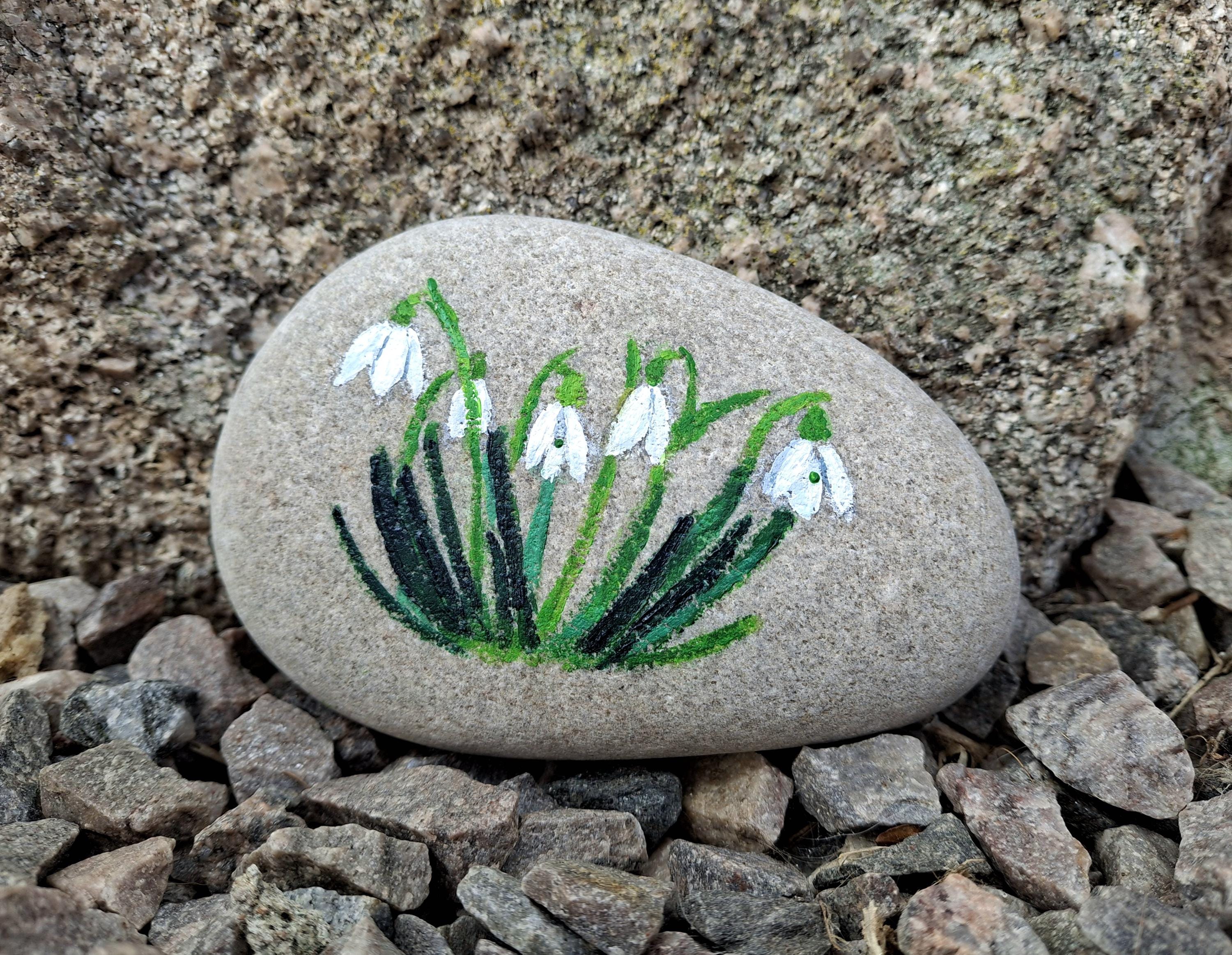 Spring Decorated Rocks Painted Stones, Flower Painted Stones, Painted Rocks, Spring Painted ...