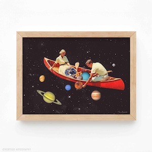 Surreal Space Art Print: Big Bang Generation Cosmic Canoe