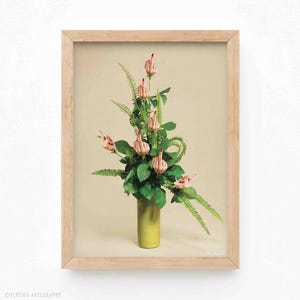 F U Bouquet - Rude Plant (Art Print, Surreal Art, Mid Century Art Print, Middle Finger Art, Funny Art, Collage Print, Gift for him, Retro)