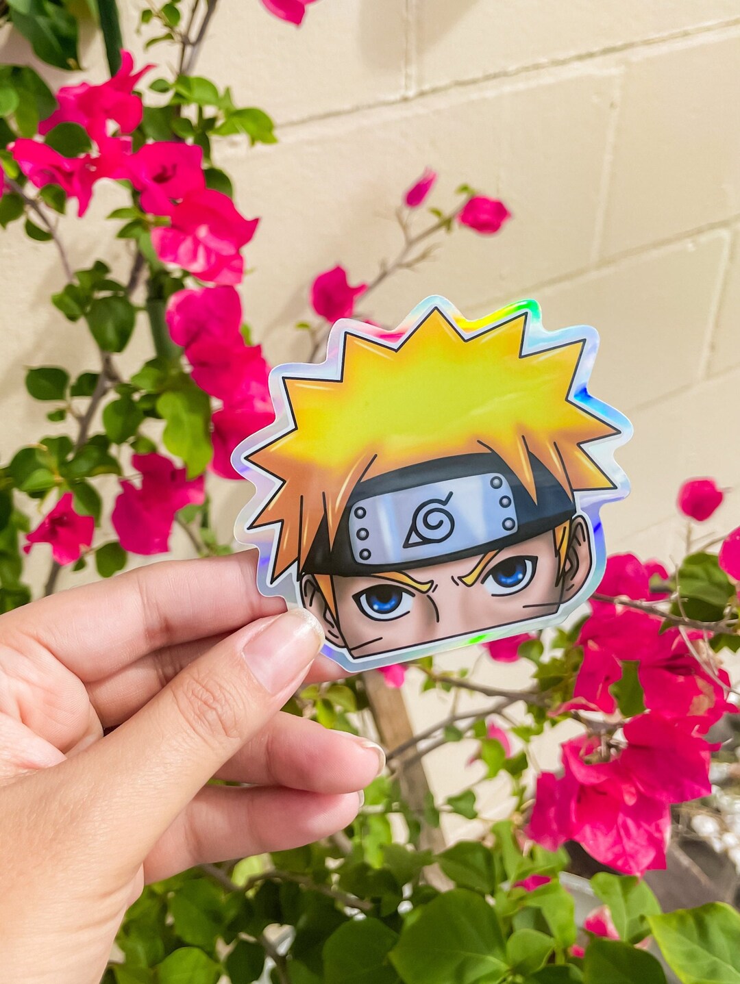 Naruto Holographic Peeker Sticker Decal Naruto Anime Etsy