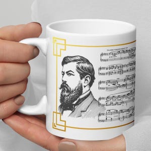 Debussy Ceramic Mug – The Girl with the Flaxen Hair Sheet Music, Piano Gift, Composer Mug, Music Teacher Gift, Classical Music Lover