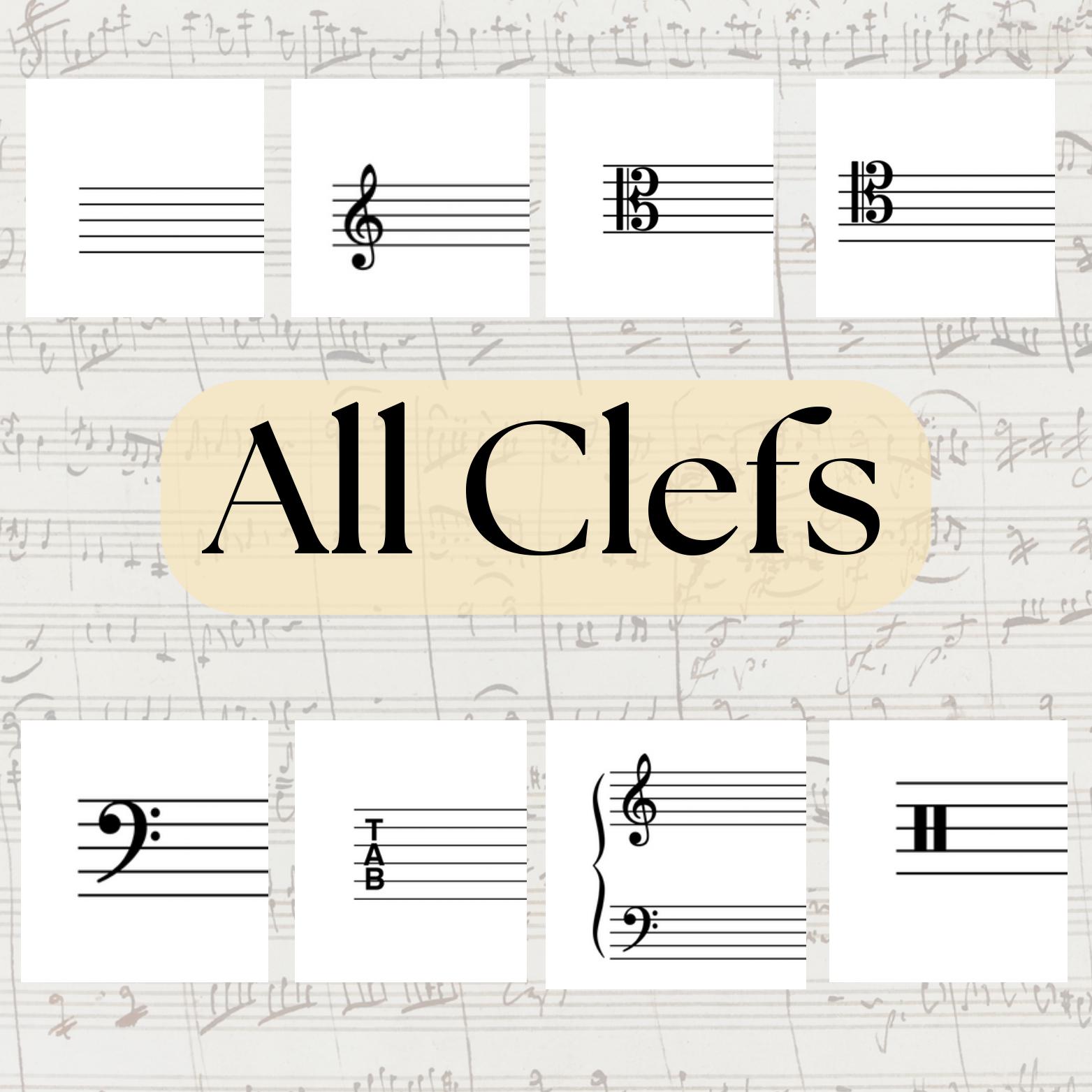 Printable Staff Paper: All Clefs, Extra Large Format (PDF & PNG) - Etsy