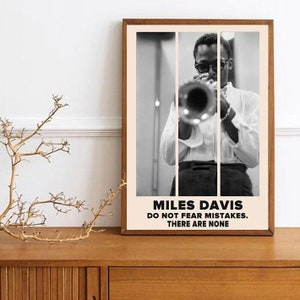 Miles Davis Poster, Personalized Retro Celebrities Quote Design Vintage Concert Poster Home Deocr (Frame is not included!!)