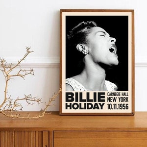 Billie Holiday Poster, Personalized Retro Celebrities Quote Design Vintage Concert Poster Home Deocr (Frame is not included!!)