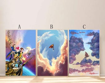 Póster de la película El Planeta del Tesoro para decoración de sala de estar y dormitorio (¡El marco no está incluido!)