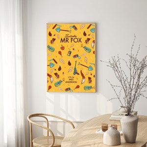 Fantastic Mr Fox Movie Poster for Living Room Bedroom Decor (frame is ...