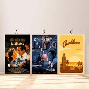 Casablanca Film Poster für Wohnzimmer Schlafzimmer Dekor (Rahmen ist nicht enthalten!!)