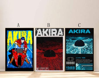 Akira / ミッドセンチュリー映画ポスター / ミニマル / ウォールアート