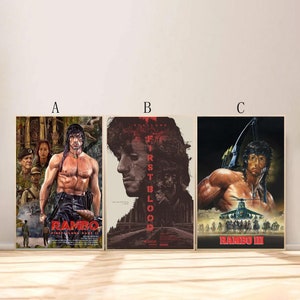 Rambo First Blood Movie Poster For Living Room Bedroom Decor (Frame is not included!!)
