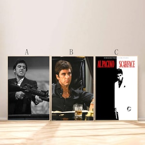 Affiche de film Scarface d&#39;Al Pacino pour décoration de salon et chambre (cadre non inclus !!)