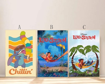 Lilo & Stitch Movie Poster For Living Room Bedroom Decor (Frame is not included!!)