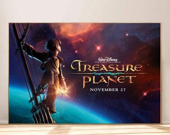 Póster de la película El Planeta del Tesoro para decoración de sala de estar y dormitorio (¡El marco no está incluido!)