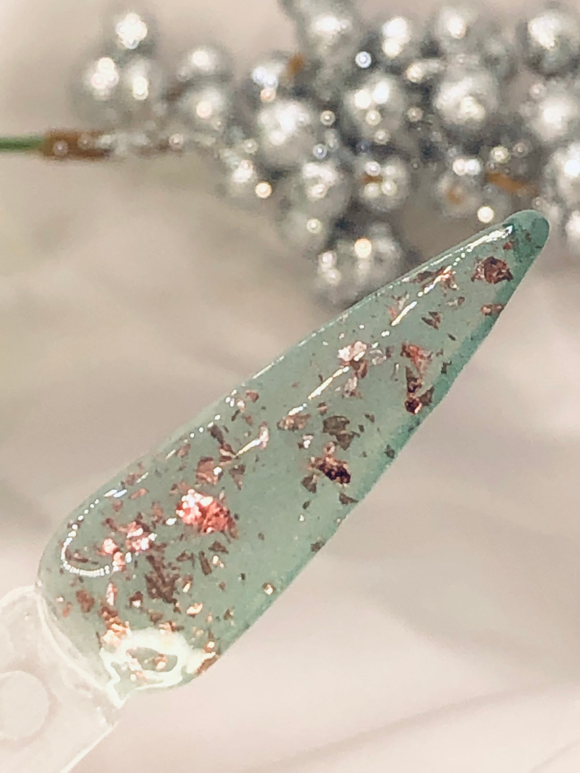 Rose Jade Pink Foil Sheer Glass Jelly Acrylic Nail Dip Powder - Etsy