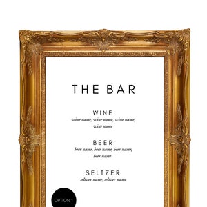 Wedding Bar Drink Sign