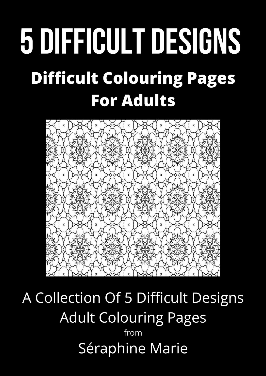 5 Difficult Designs Difficult Colouring Pages for Adults - Etsy