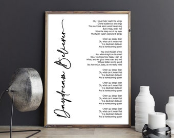 Believer Lyrics Etsy