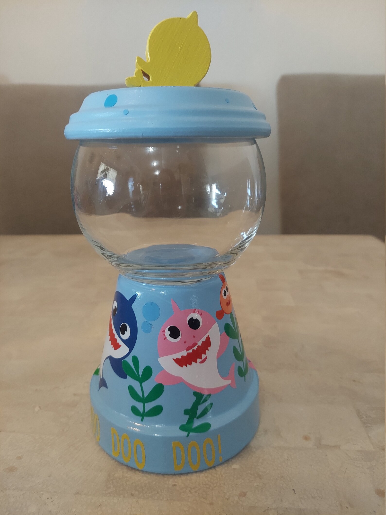 Baby Shark 1 of a kind handmade Jar Etsy