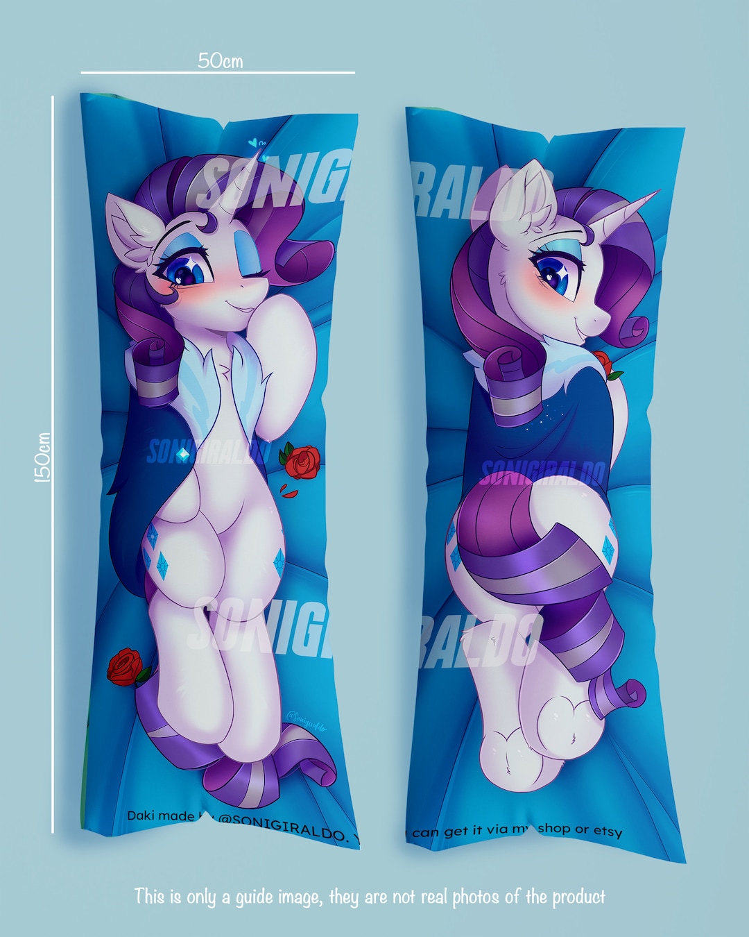 MLP Rarity Dakimakura Pillowcase last Episode Version Etsy
