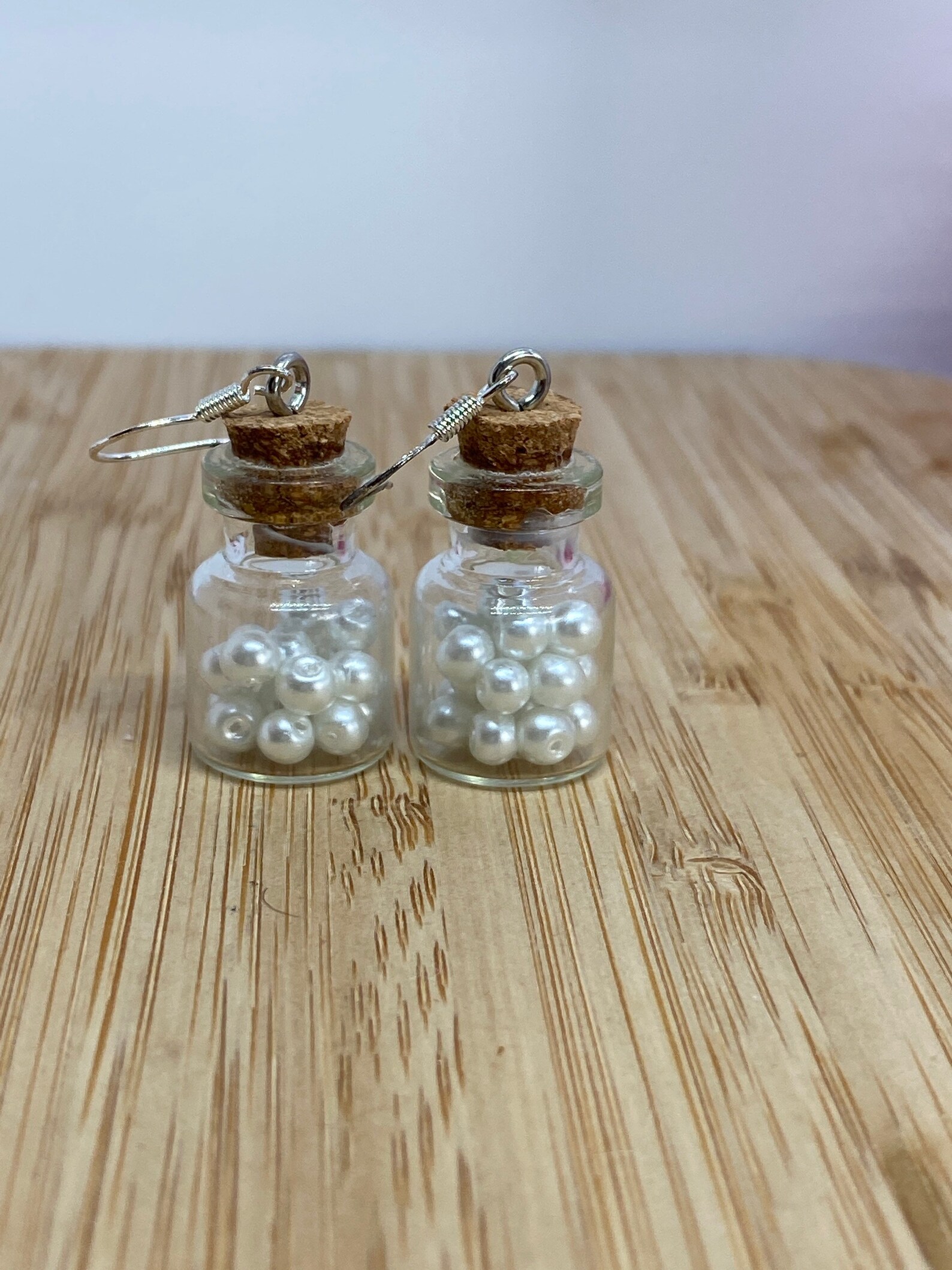 Fun Filled Glass Jar Earrings With Sterling Silver Hooks Etsy