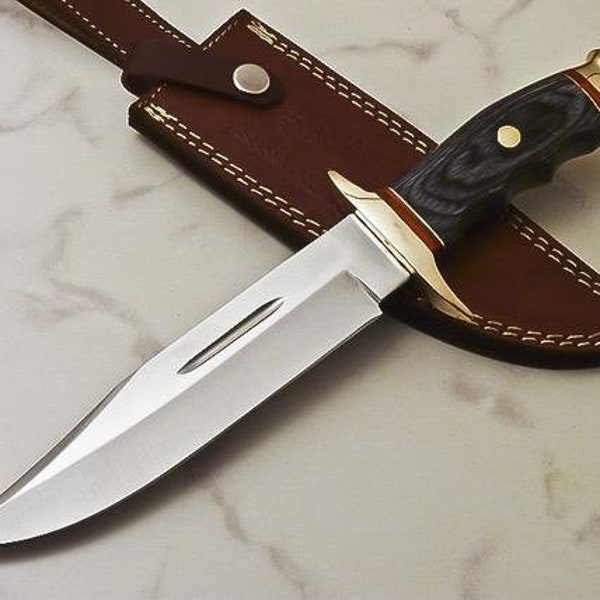 Hand forged 1095 Hunting Bowie knife, birthday gift, anniversary gift, gift for him, best outdoor knife, best hunting gift, groomsmen gift