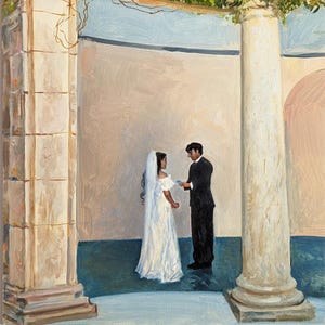 Wedding Oil Painting from Photo Custom Portrait Painting on Canvas custom art wedding gift anniversary gift for her Christmas gift ideas
