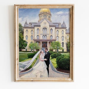 Wedding Oil Painting from Photo Custom Portrait Painting on Canvas custom art wedding ceremony anniversary gift for her Christmas gift ideas