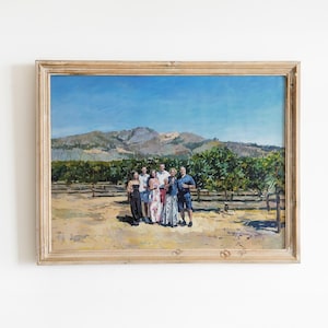 Custom Family Portrait Painting: Handmade Oil Art from Photo