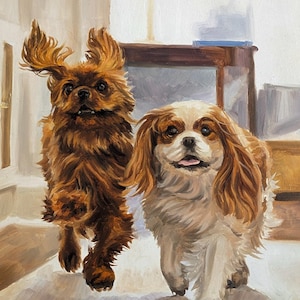 Custom pet portrait, dog oil painting from photo, Original oil painting on canvas, dog remembrance gift, personalised gift, art commission