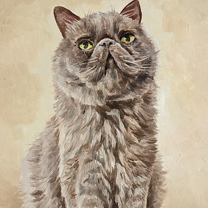 Peinture à l'huile personnalisée portrait de chat à partir d'une photo, portrait d'animal de compagnie personnalisé, peinture à l'huile originale, cadeau du souvenir, commande d'art cadeau personnalisé