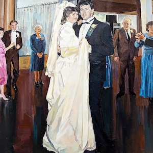 Wedding Oil Painting from Photo Custom Portrait Painting Canvas custom art wedding ceremony anniversary gift for her Christmas gift ideas