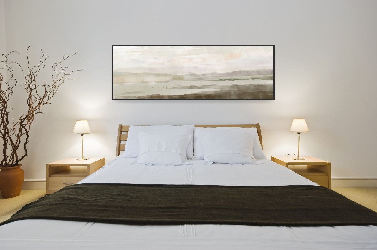 Long Landscape Painting Panoramic Art Print Watercolor Etsy