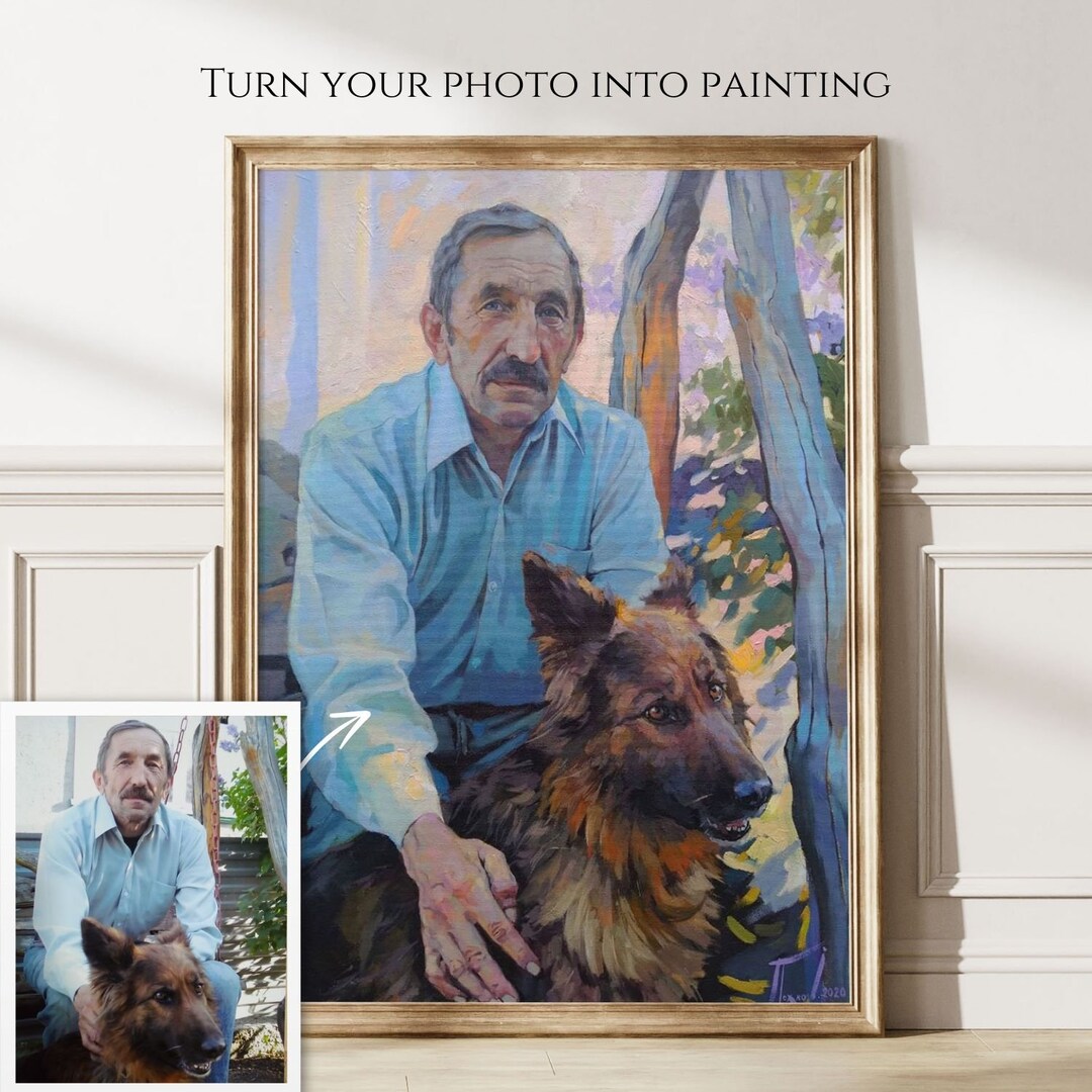 Custom Oil Painting From Photo, Commission Art, Portrait Painting on ...