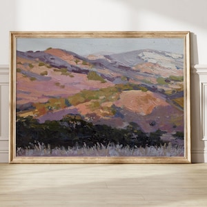 California Hills oil painting ORIGINAL, Custom oil painting, wall decor over the bed, extra large wall art Landscape art Housewarming gift