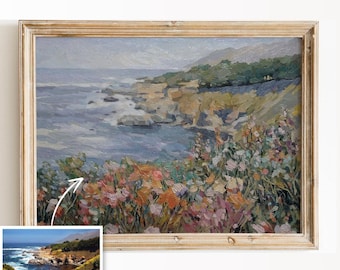 Custom oil painting from photo on canvas, landscape commission original oil painting on canvas, Art commission from photo, personalized gift