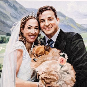 Wedding Oil Painting from Photo Custom Portrait Painting on Canvas custom art wedding gift anniversary gift for her Christmas gift ideas