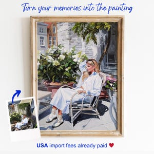 Custom ORIGINAL oil painting from photo, Woman portrait art commission Family portrait painting on canvas personalized & birthday gift ideas