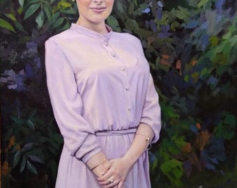 Custom Oil Painting from Photo Couple Portrait Painting on Canvas custom art Family gift personalized & Birthday gift for her Christmas gift