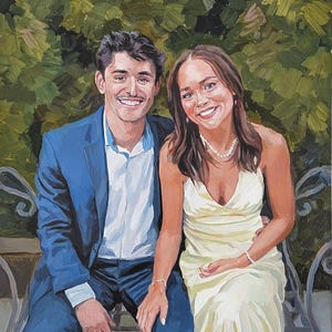 Custom Portrait Paintings, loved one portrait, family portrait oil painting from photo, handmade & birthday gift for her, valentine gift