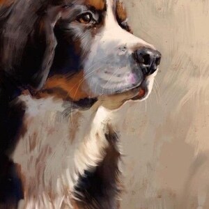 Dog Portrait on canvas, Custom painting portrait pets, Photo-to-Paint Service, Home Decor, Wall Decor, Wall Hangings, Gift for living room zdjęcie 5