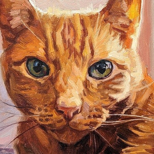 Aangepast olieverfschilderij huisdierportret van foto: herdenkingscadeau