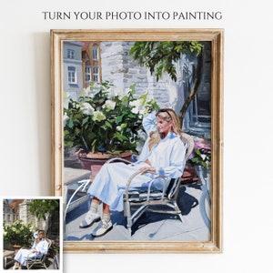 Custom ORIGINAL oil painting from photo, Woman portrait art commission Family portrait painting on canvas personalized & birthday gift ideas