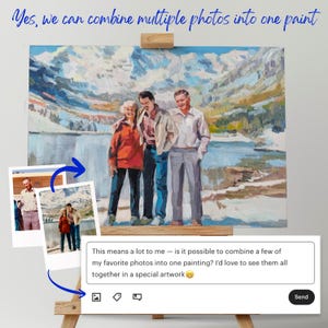 Custom ORIGINAL oil painting from photo, Woman portrait art commission Family portrait painting on canvas personalized & birthday gift ideas