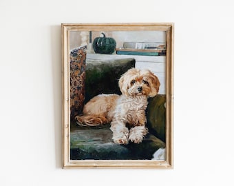 Custom pet portrait, dog oil painting from photo, Original oil painting on canvas, dog remembrance gift, personalised gift, art commission